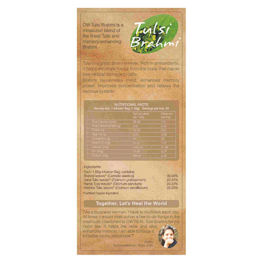 Organic Wellness Tulsi Brahmi Teabags