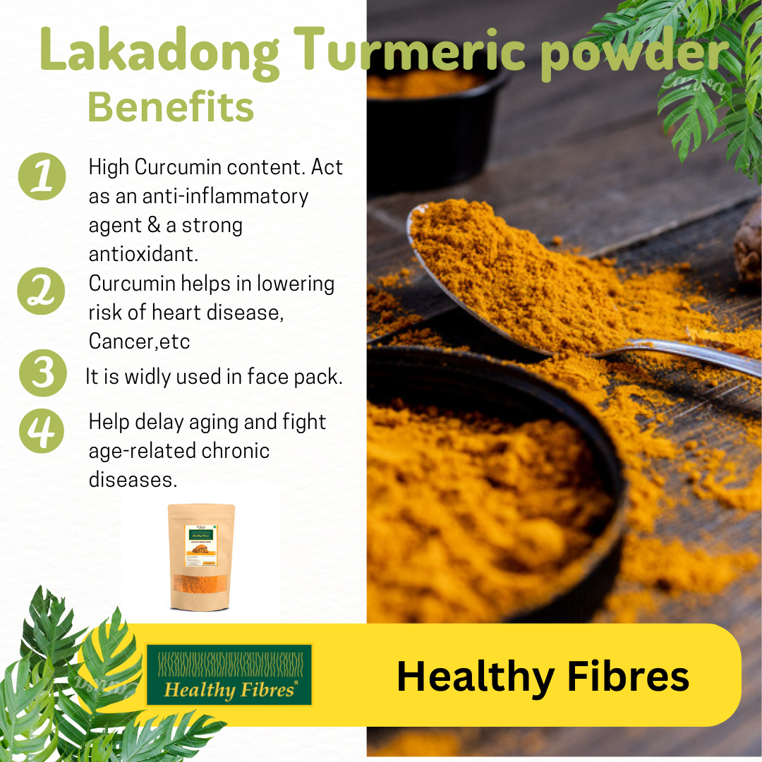 Healthy Fibres Lakadong Turmeric Powder