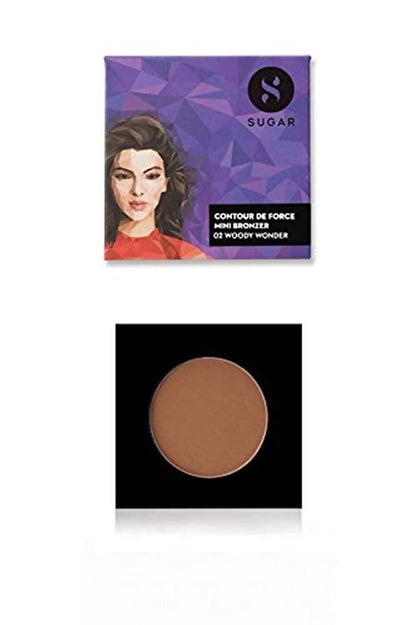 Sugar Cosmetics Contour De Force Mini Bronzer - 02 Woody Wonder