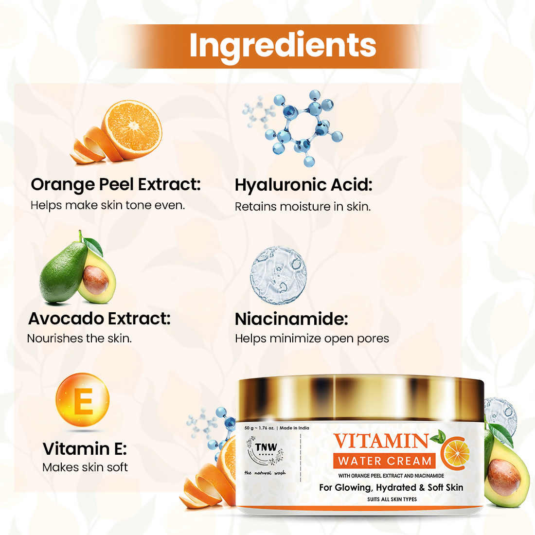 The Natural Wash Vitamin C Water Cream For Hydrated Skin