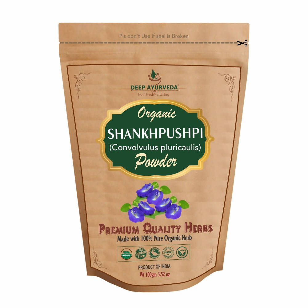 Deep Ayurveda Organic Shankhpushpi Powder -  usa australia canada 