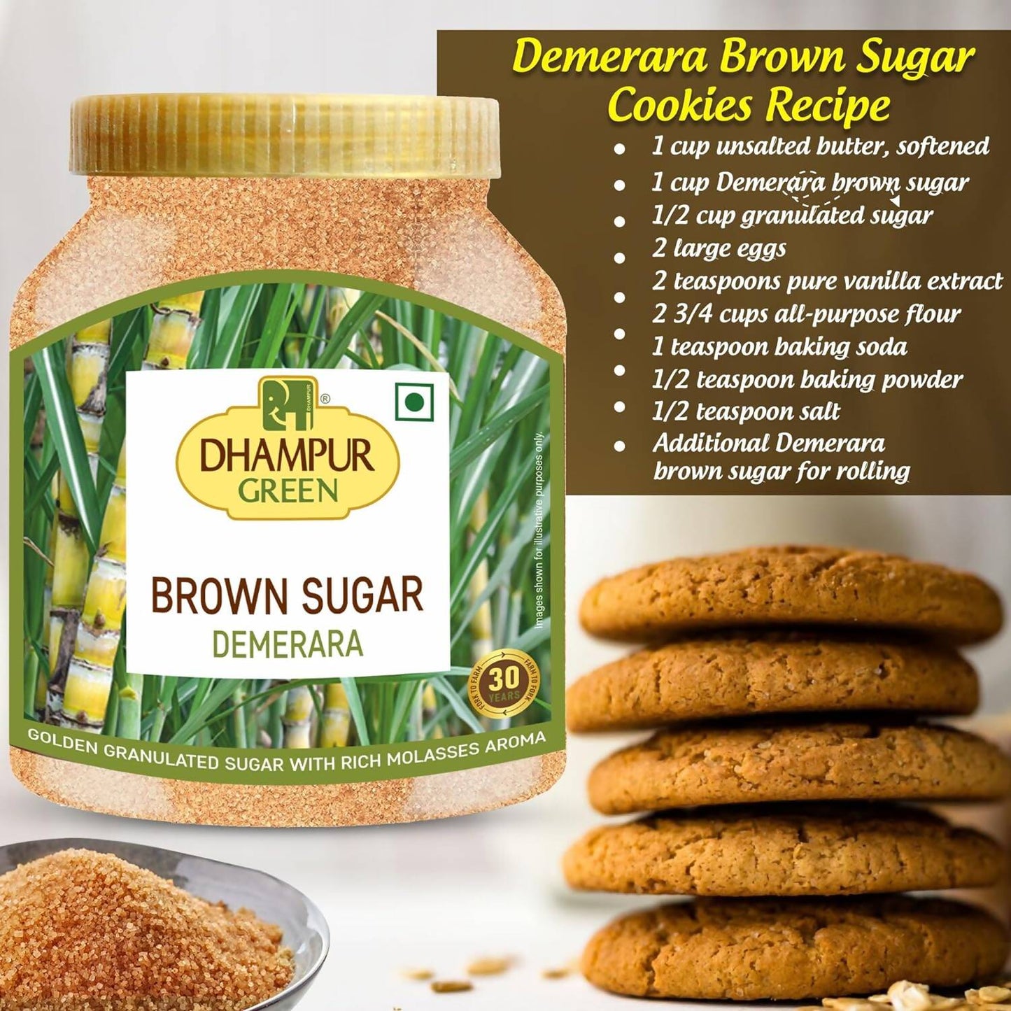 Dhampur Green Demerara Brown Sugar