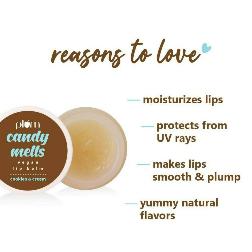 Plum Candy Melts Vegan Lip Balm Cookies & Cream