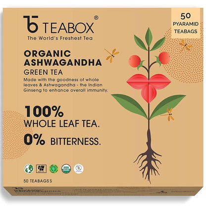 Teabox Organic Ashwagandha Green Tea Bags