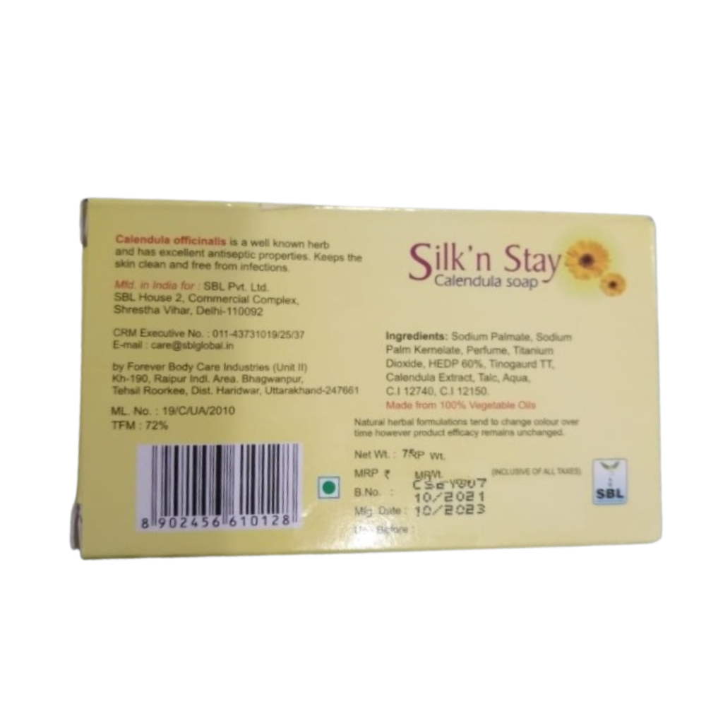 SBL Homeopathy Silk N Stay Antiseptic Calendula Soap