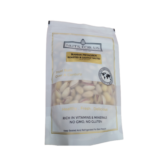 Nuts For Us Roasted Iranian Pistachios (Slightly Salted) - BUDNE