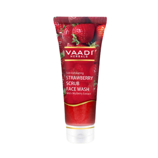 Vaadi Herbals Skin Exfoliating Strawberry Scrub Face Wash with Mulberry - usa canada australia