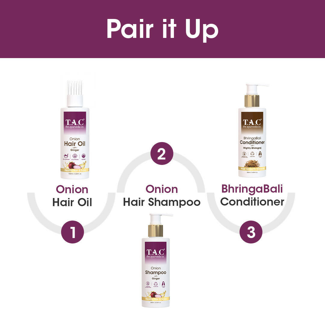 TAC - The Ayurveda Co. Onion Hair Shampoo for Hair Regrowth & Frizz Free Hair