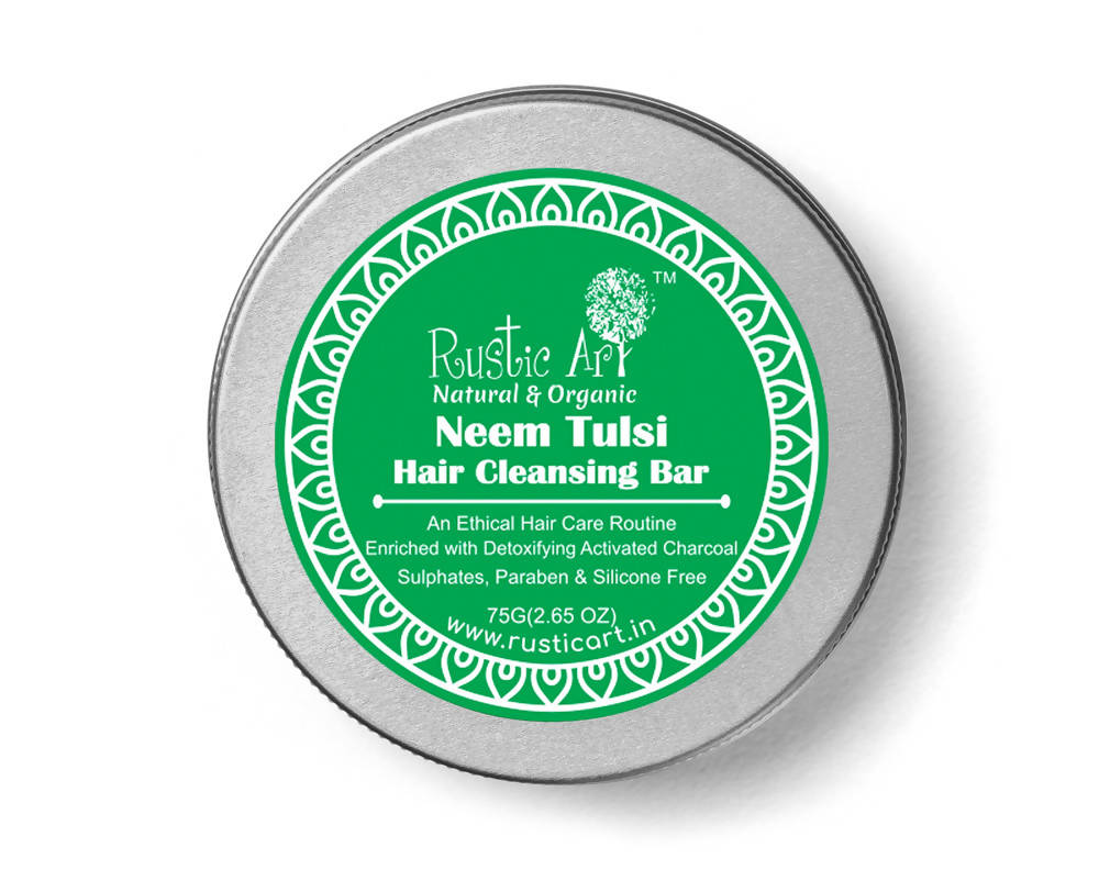 Rustic Art Neem Tulsi Hair Cleansing Bar