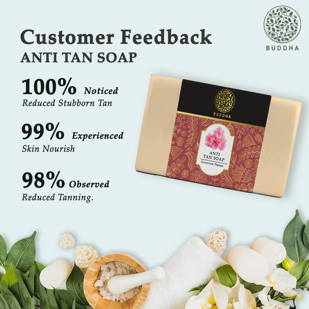 Buddha Natural Anti Tan Soap - Tan Removal, Dead Skin Removal, De Tan Naturally