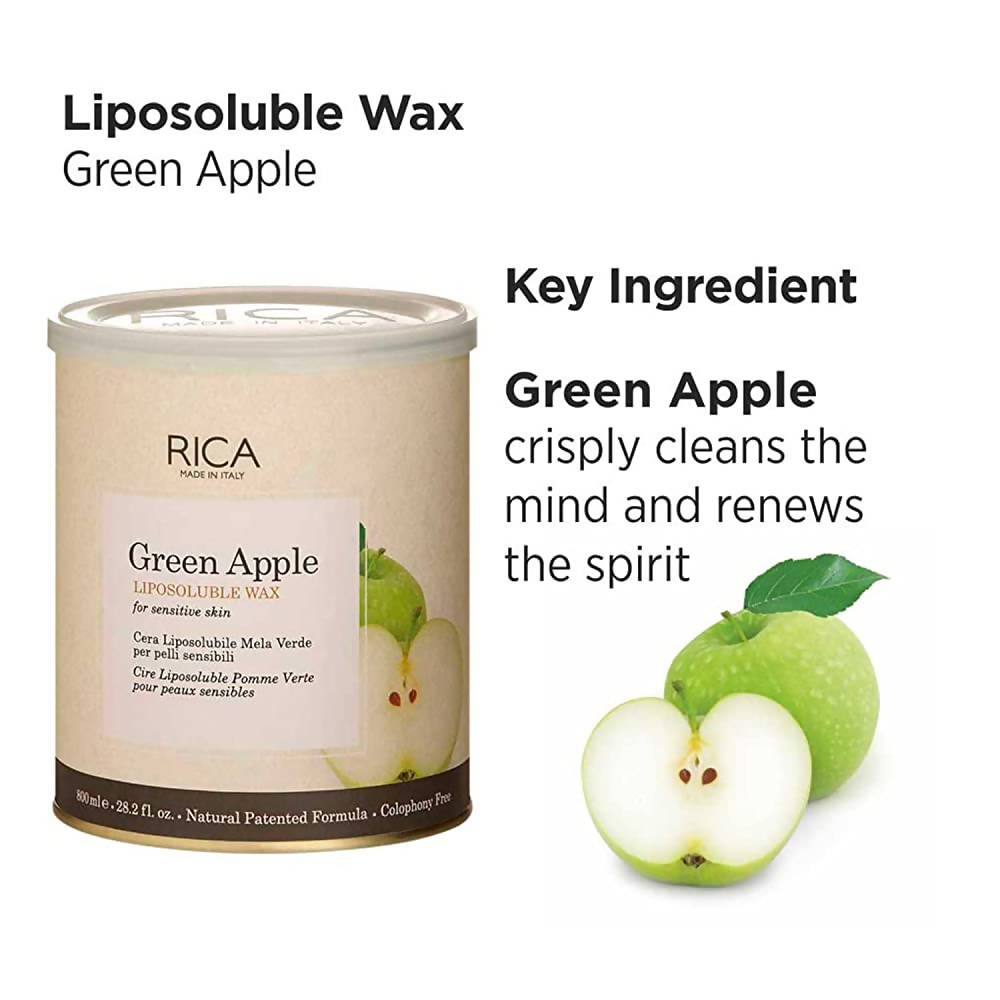 Rica Green Apple Liposoluble Wax For Sensitive Skin