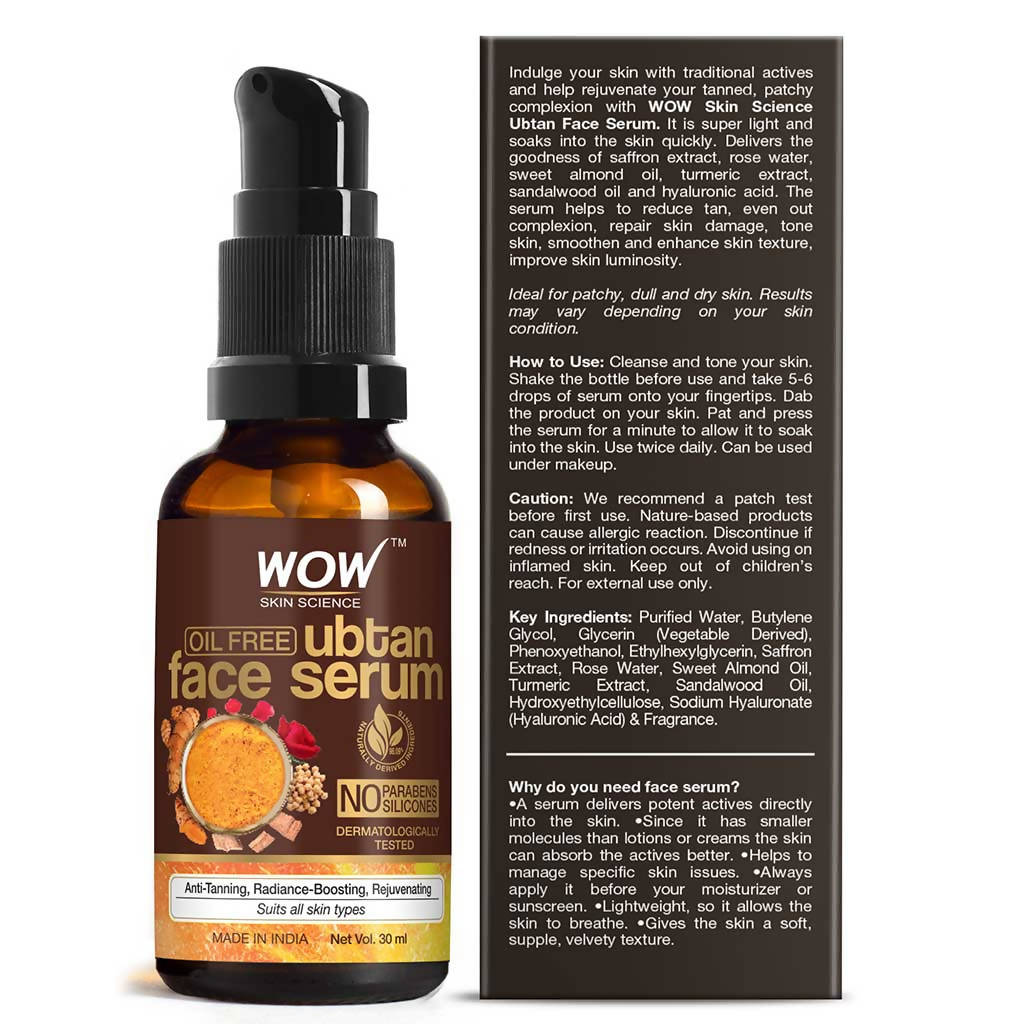 Wow Skin Science Oil-Free Ubtan Face Serum