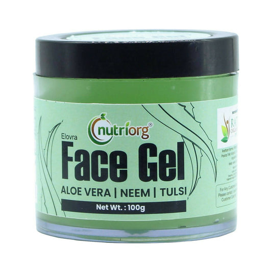 Nutriorg Aloevera Face Gel with Neem & Tulsi - BUDNEN