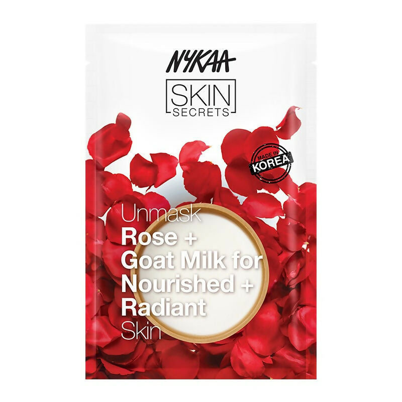 Nykaa Skin Secrets Exotic Indulgence Rose + Goat Milk Sheet Mask For Nourished & Radiant Skin