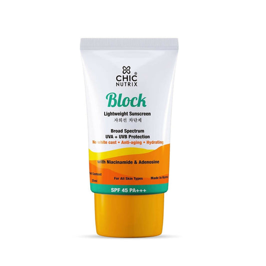 Chicnutrix Block Lightweight Sunscreen SPF 45 PA+++ - BUDEN