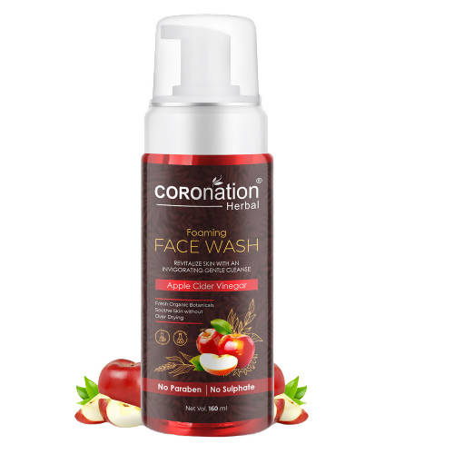 Coronation Herbal Apple Cider Vinegar Foaming Face Wash - usa canada australia