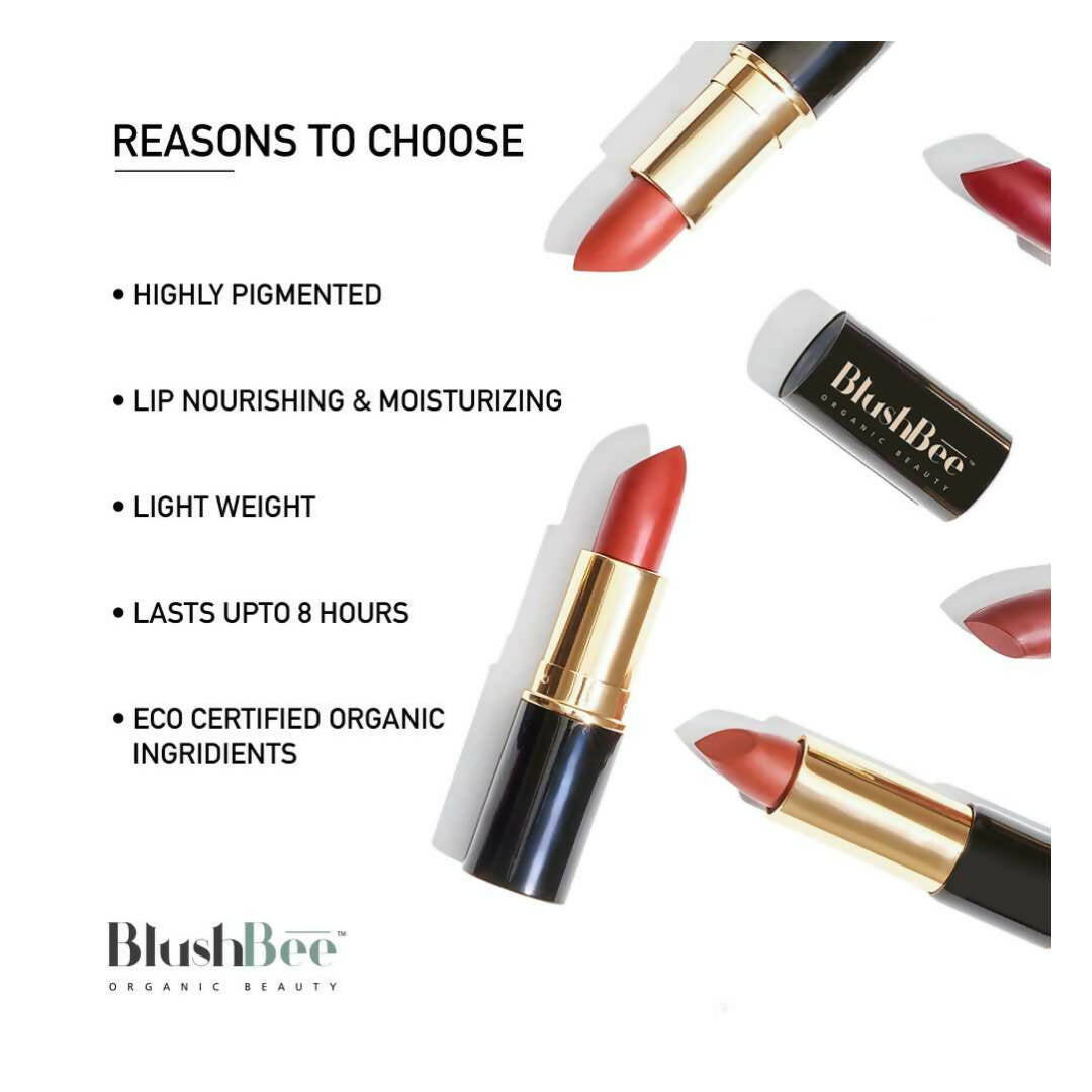 BlushBee Organic Beauty Lip Nourishing Vegan Lipstick - Wine Waltz