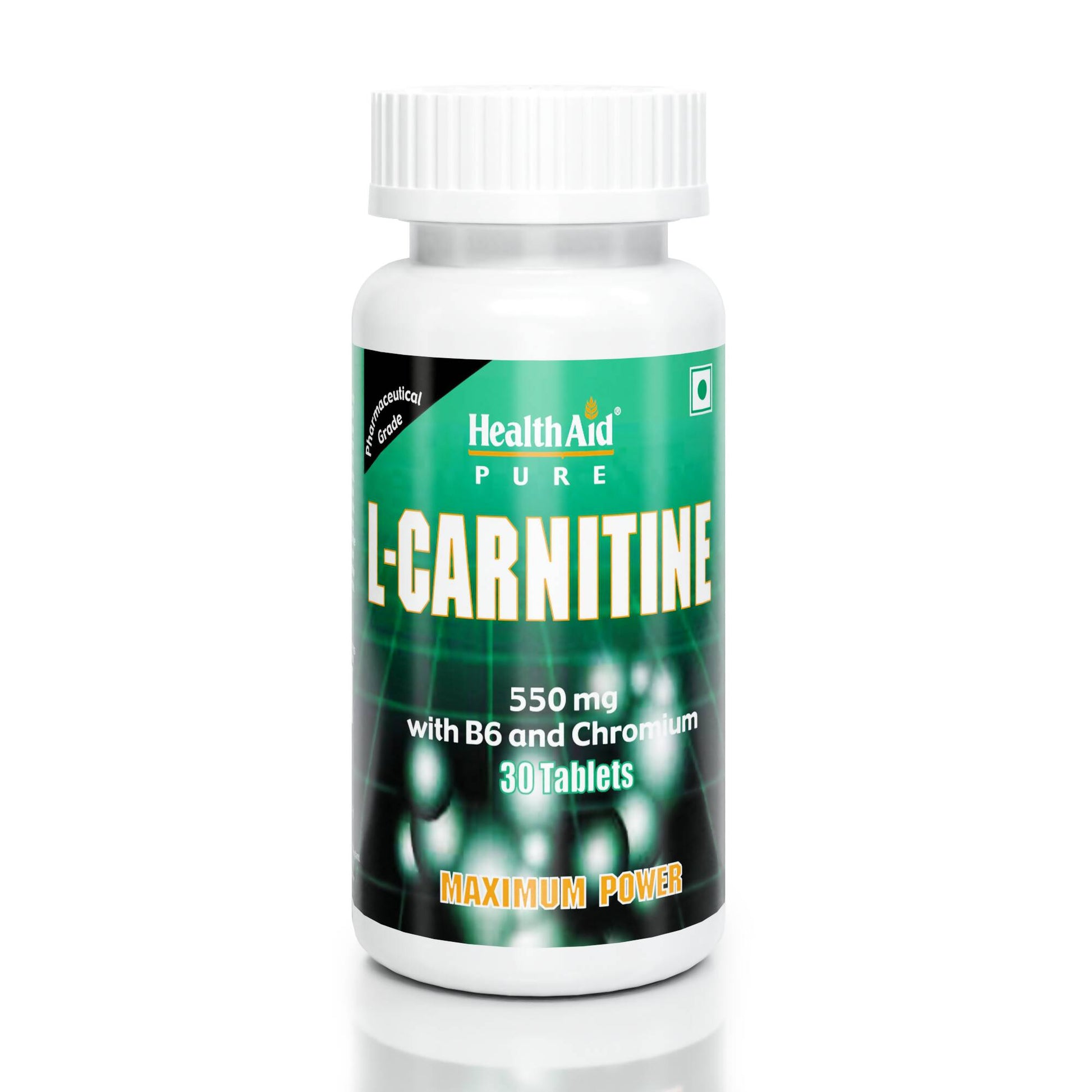 HealthAid L-Carnitine 550 mg with Vitamin B6 Chromium Tablets - BUDEN
