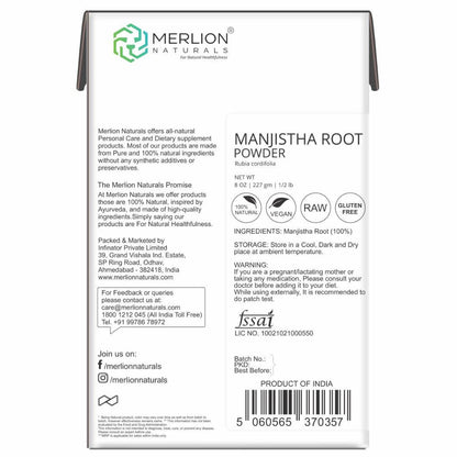 Merlion Naturals Manjistha Root Powder