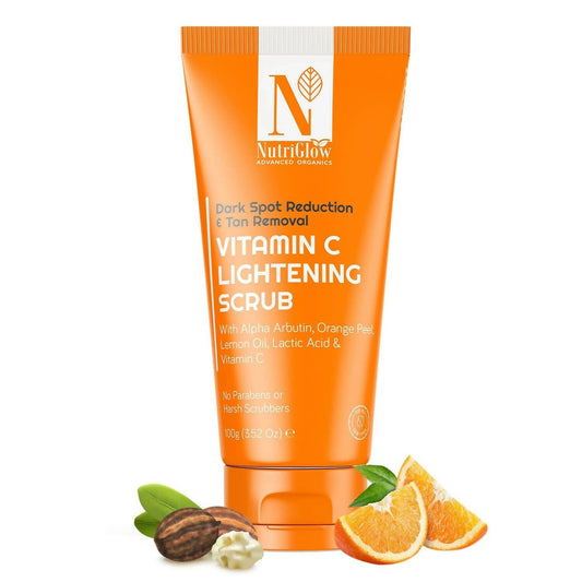 Nutriglow Advanced Organics Vitamin C Lightening Scrub - BUDNE