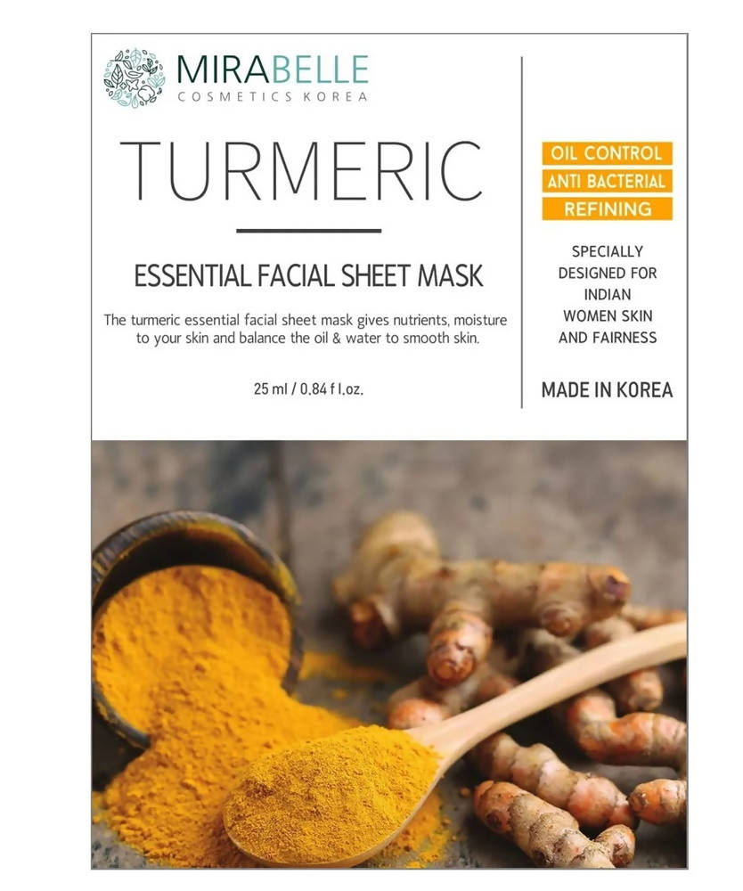 Mirabelle Korea Turmeric Essential Facial Sheet Mask - BUDEN