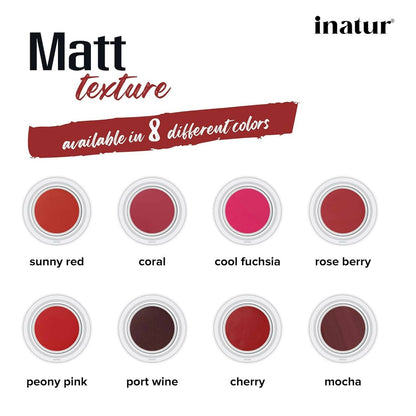 Inatur Lip and Cheek Tint Sunny Red