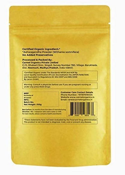 Carmel Organics Ashwagandha Powder