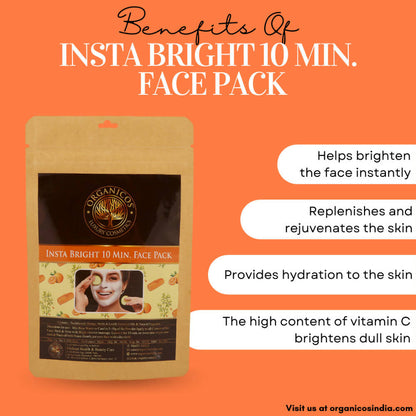 Organicos Insta Bright 10 Min Face Pack