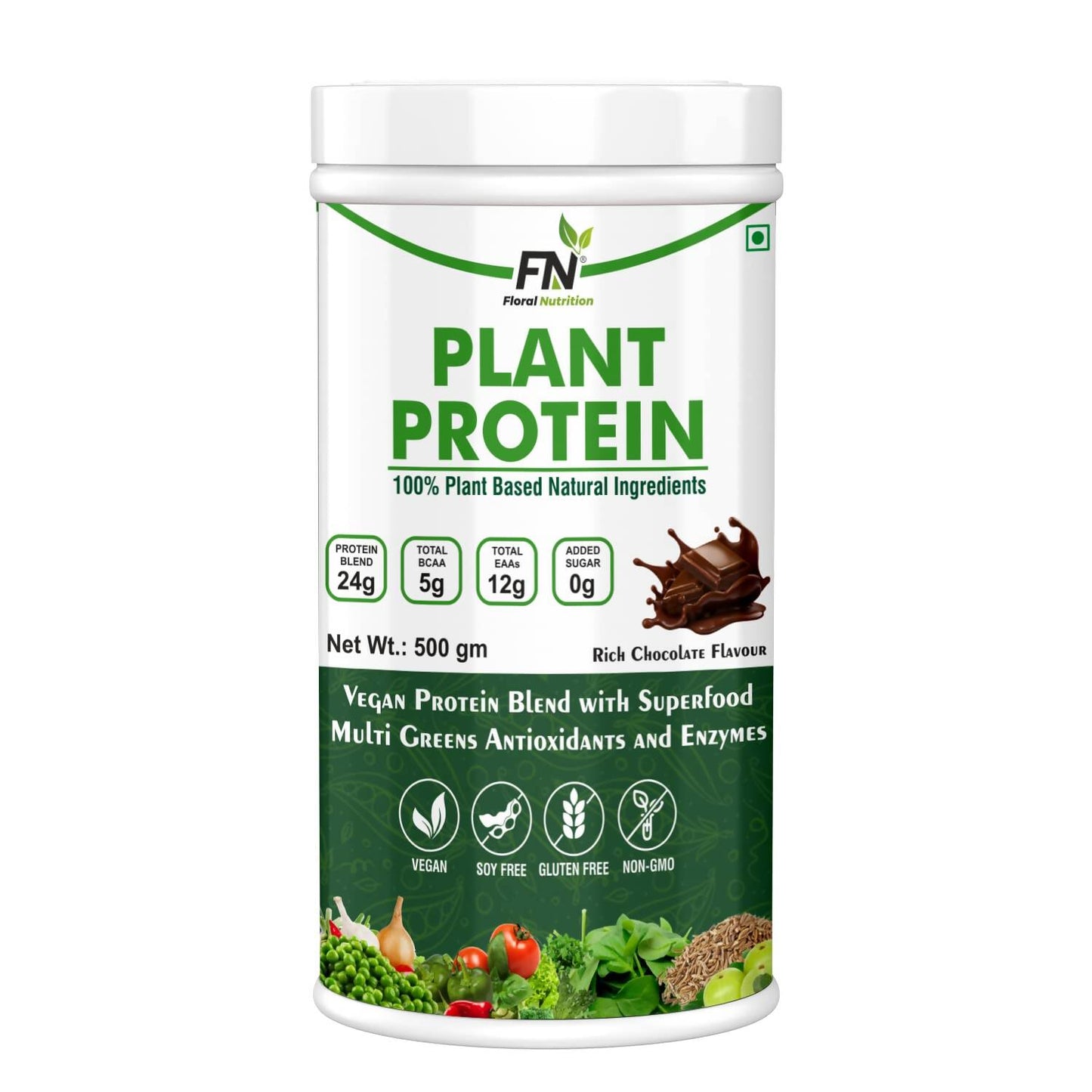 Floral Nutrition Plant Protein Powder (Rich Chocolate Flavor)