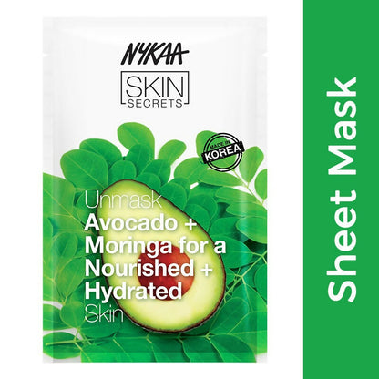 Nykaa Skin Secrets Exotic Indulgence Avocado + Moringa Sheet Mask For Nourished & Hydrated Skin