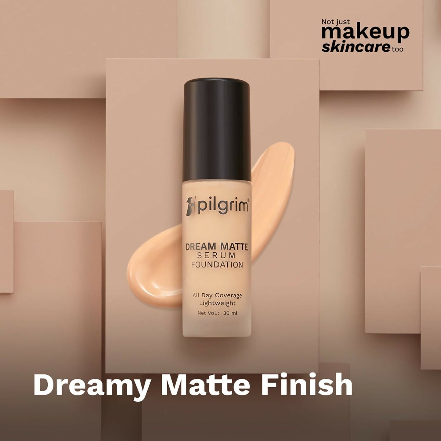 Pilgrim Dream Matte Serum Foundation With Matte & Poreless All Day Coverage Lightweight - Golden Beige