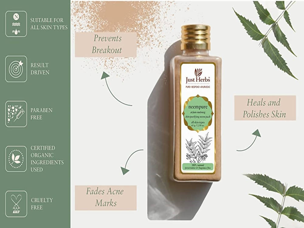 Just Herbs Neempure Arjun????Nutmeg Skin Purifying Neem Pack