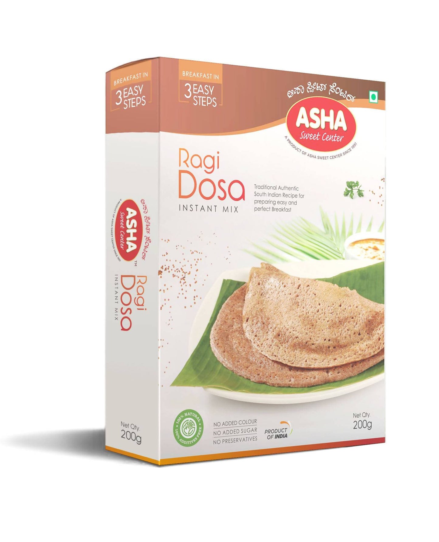 Asha Sweet Center Ragi Dosa Instant Mix - BUDNE