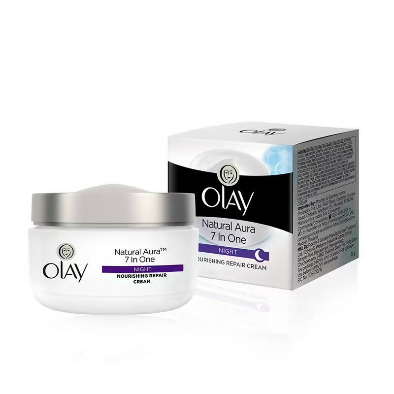 Olay Natural Aura 7 In One Night Nourishing Repair Cream - BUDEN