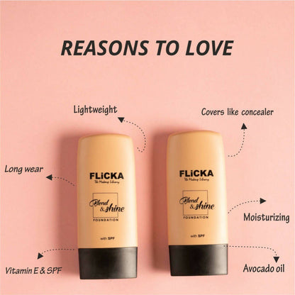 Flicka Blend & Shine Foundation - Coffee