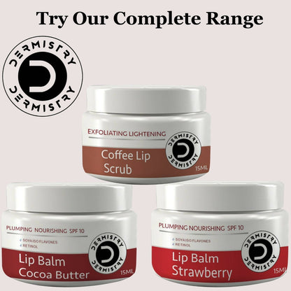 Dermistry Nourishing Cocoa Butter Lip Balm & Coffee Lip Scrub