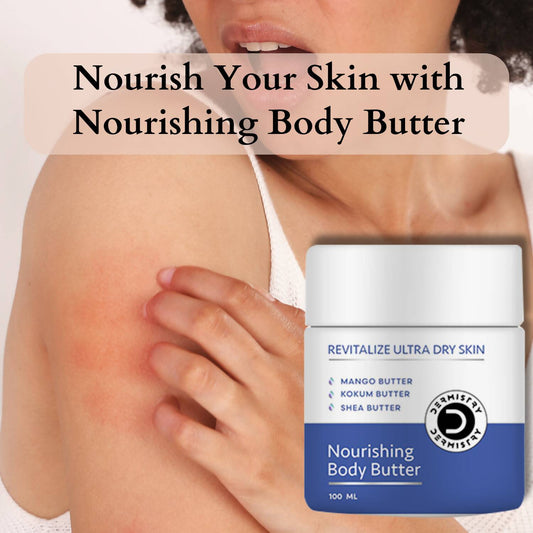 Dermistry Sensitive & Dry Skin Body Butter Lotion & Safe Calming Face Wash