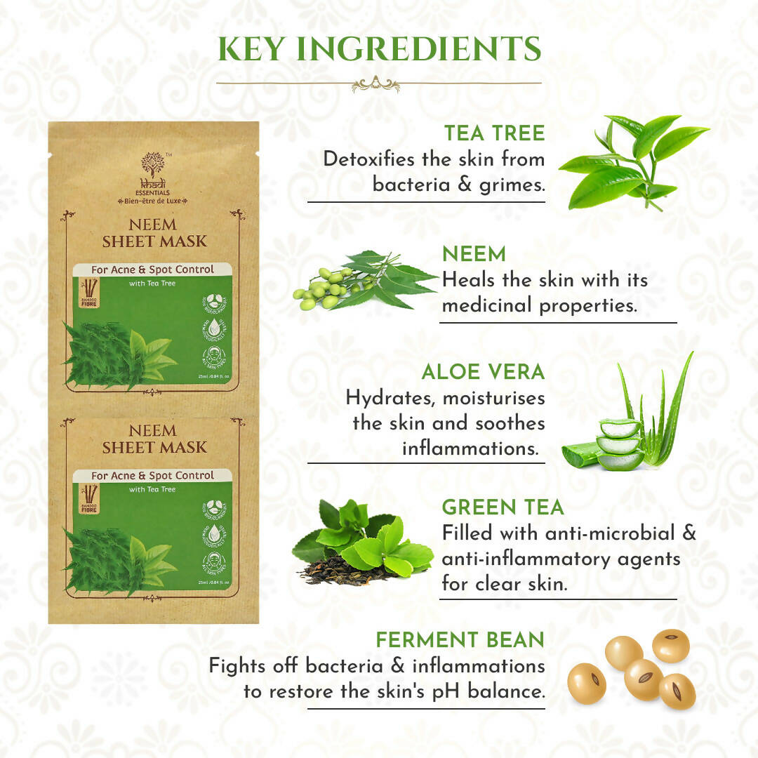 Khadi Essentials Neem Serum Sheet Mask