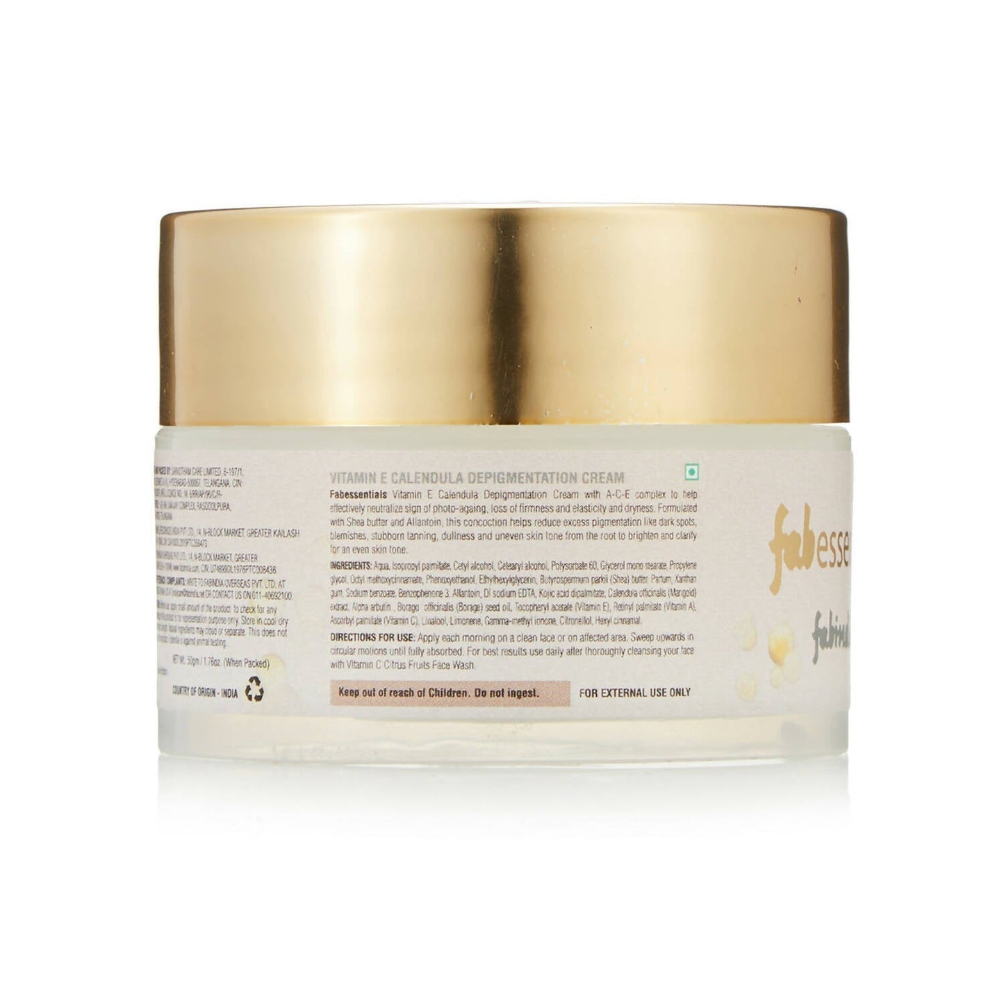 Fabessentials Vitamin E Calendula Depigmentation Cream