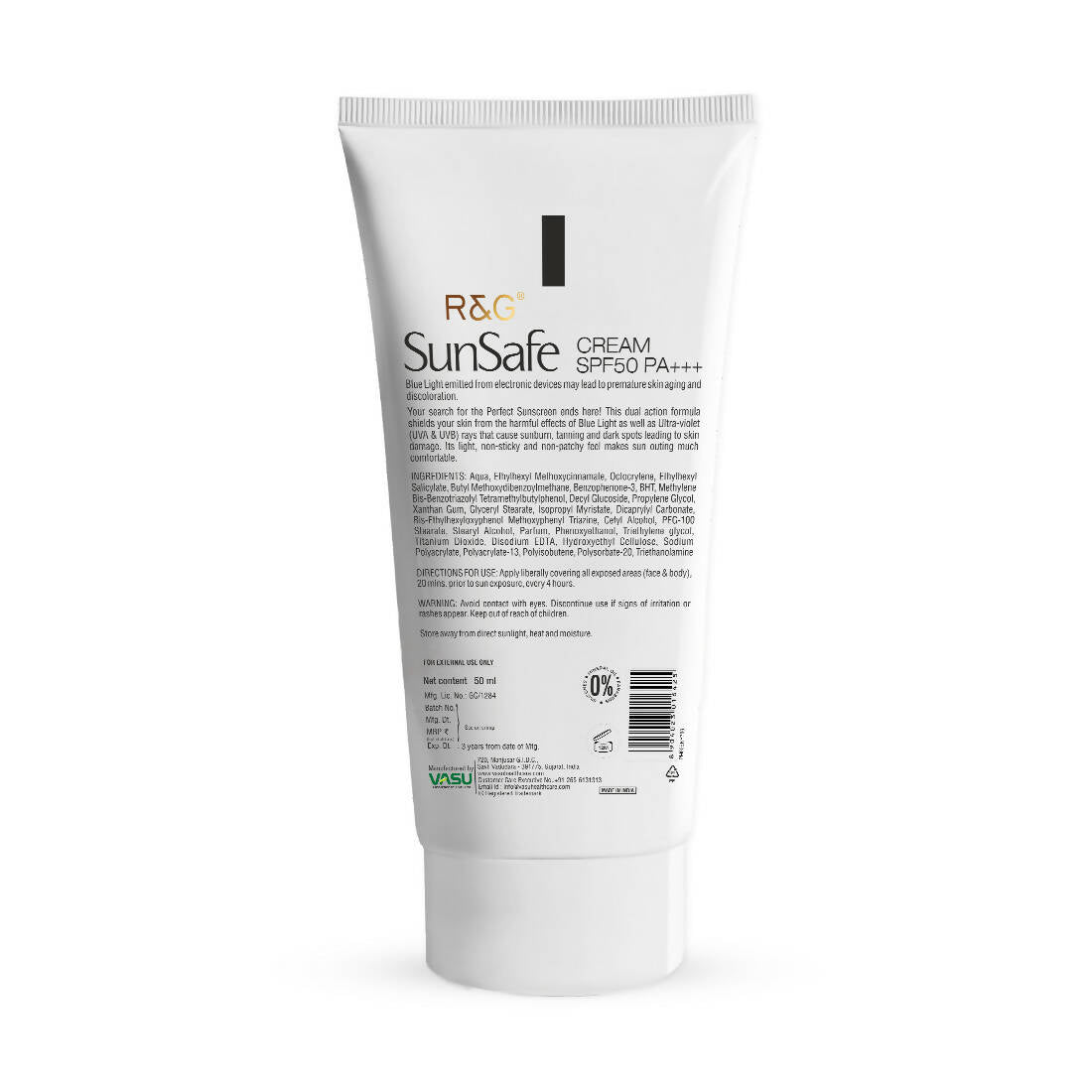 Vasu Healthcare R&G SunSafe SPF 50 Sunscreen