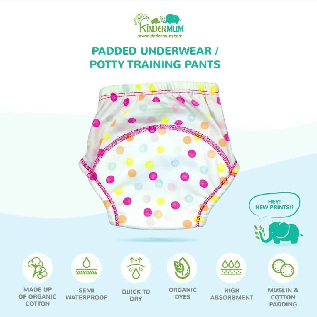 Kindermum Polka-Stars Set Of 2 Training Pants For Kids