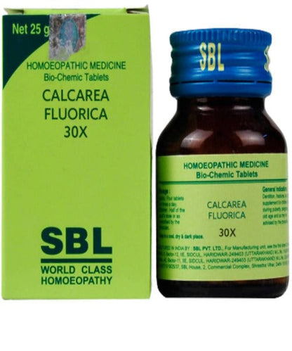 SBL Homeopathy Calcarea Fluorica Biochemic Tablet 30X 25 gm