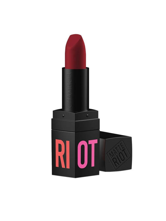 Chambor Long Lasting Matte Riot Lipstick- Road Rage Red 203 4.5 gm