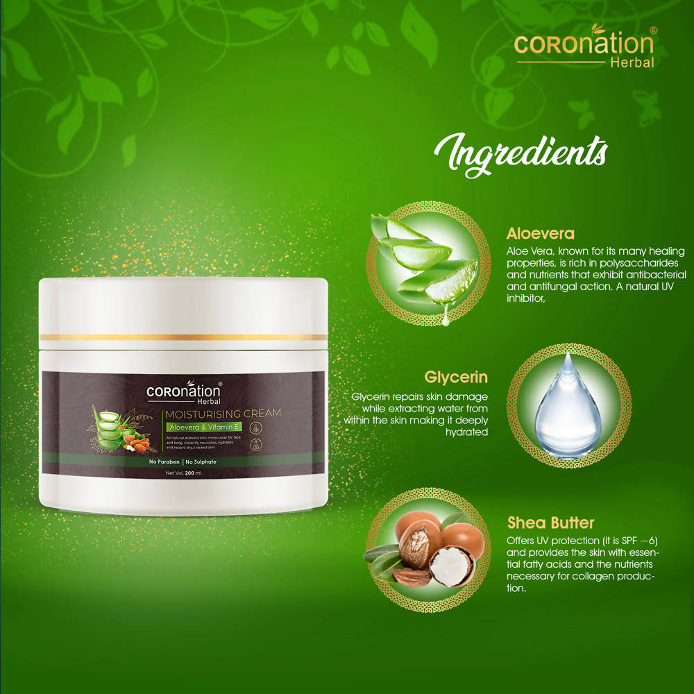 Coronation Herbal Aloevera and Vitamin E Moisturizing Cream