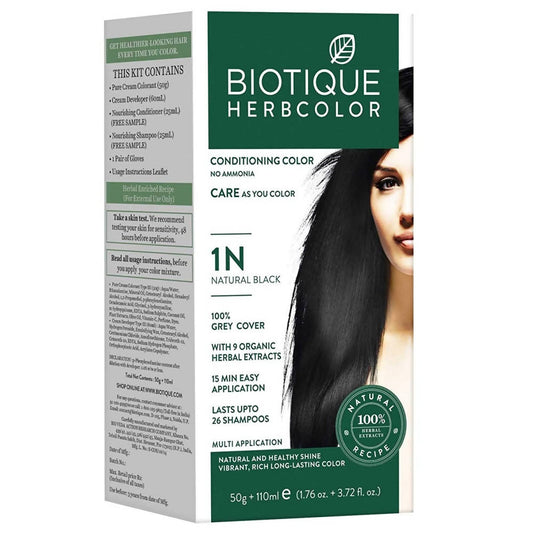 Biotique Bio Herbcolor 1N Natural Black Conditioning Color