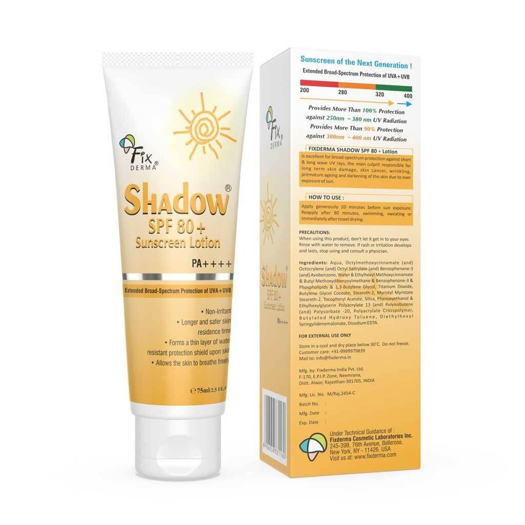 Fixderma Shadow SPF 80+ Sunscreen Lotion