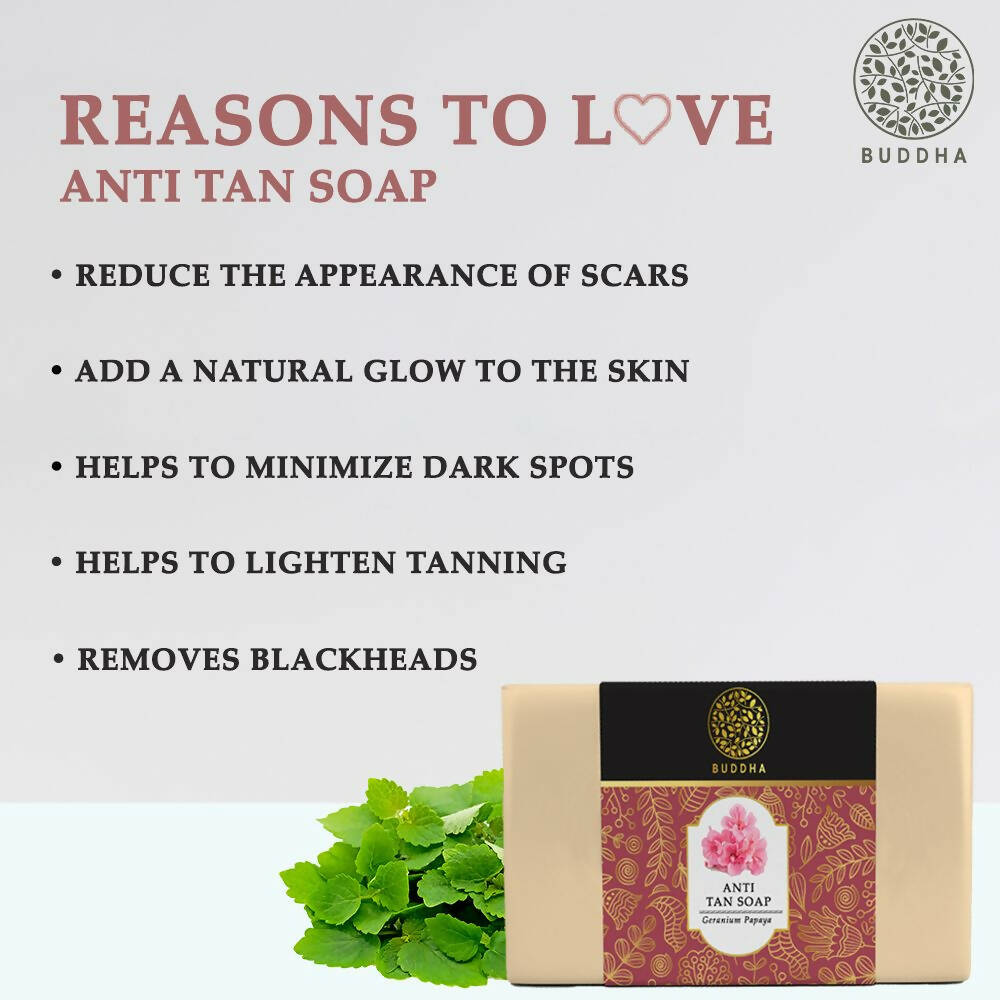 Buddha Natural Anti Tan Soap - Tan Removal, Dead Skin Removal, De Tan Naturally