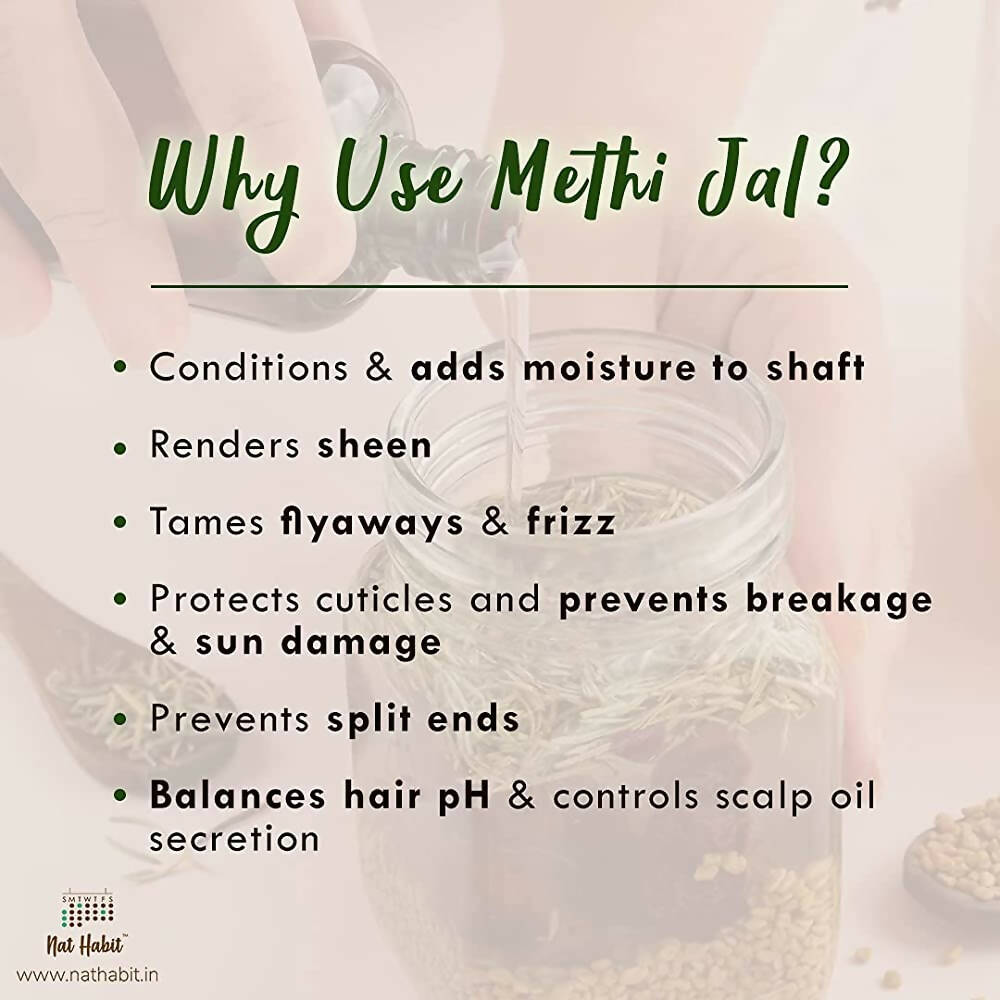 Nat Habit Rose Conditioning Methi Jal Hair Serum Spray