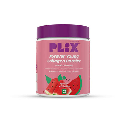 PLIX The Plant Fix Wholefood Forever Young Collagen Builder Powder for Skin - Watermelon - BUDEN