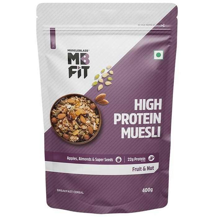 MuscleBlaze Fit High Protein Muesli - Fruits & Nut - BUDNE